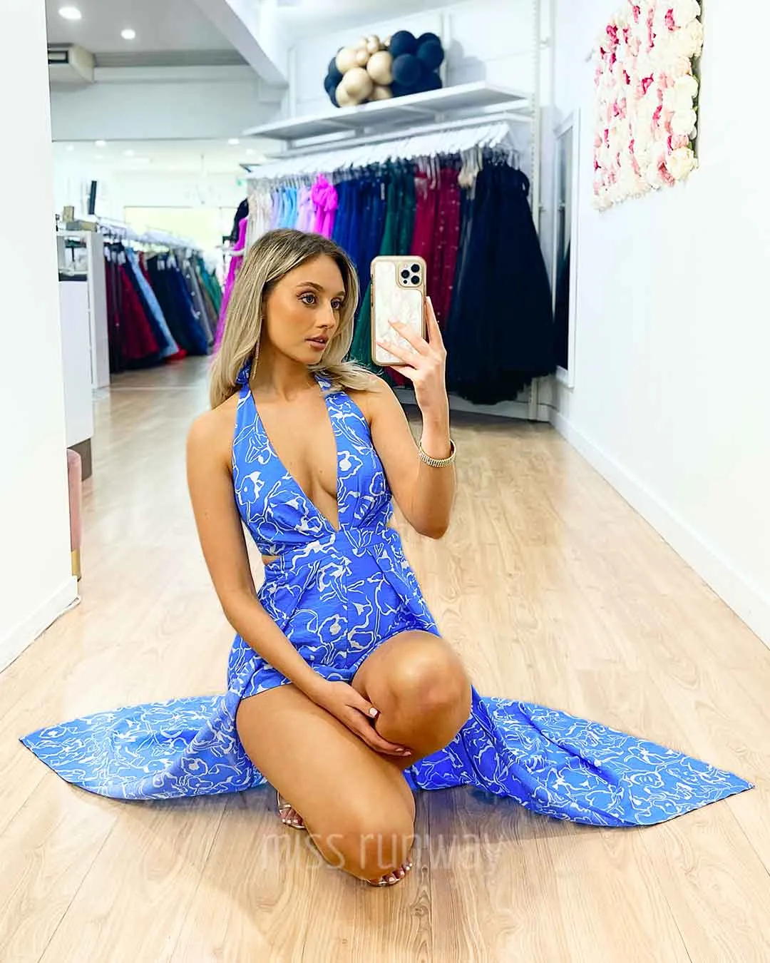 Summer Maxi Playsuit - Blue Print