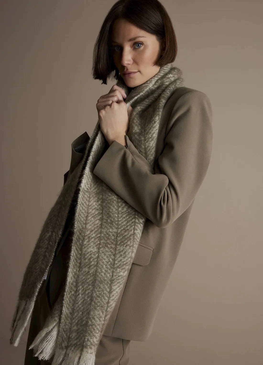 Summum Clay Herringbone Scarf