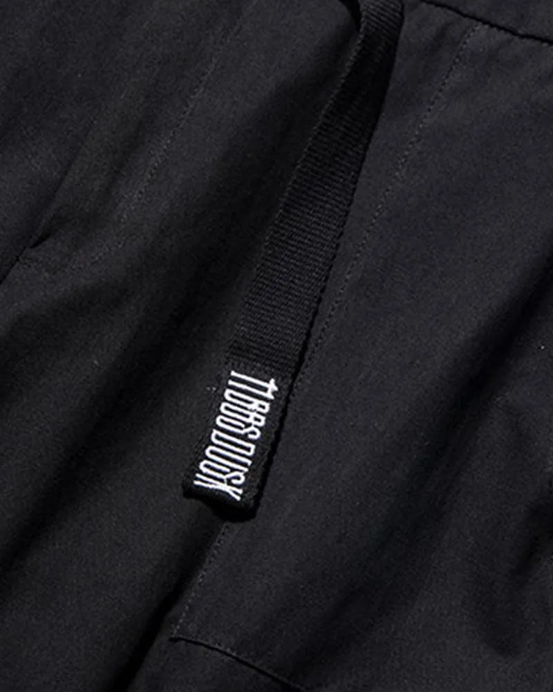 Techwear Street Style Cargo Black Pants