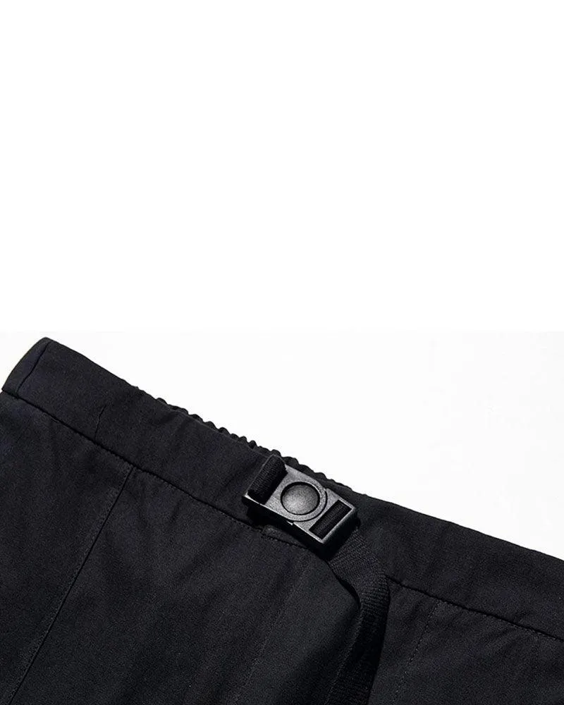 Techwear Street Style Cargo Black Pants
