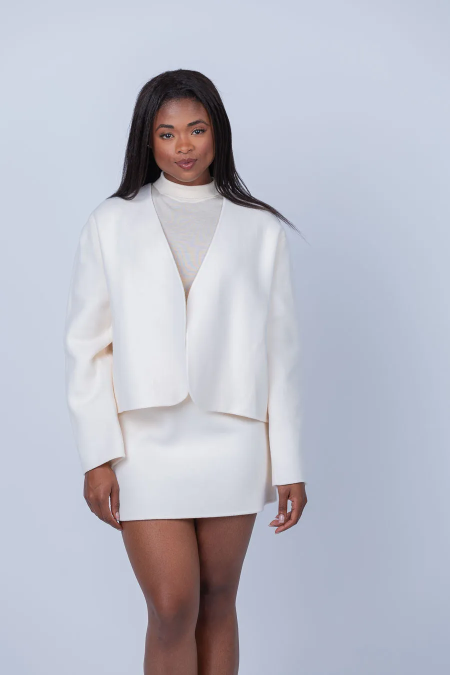 Theory Mini Skirt in Ivory