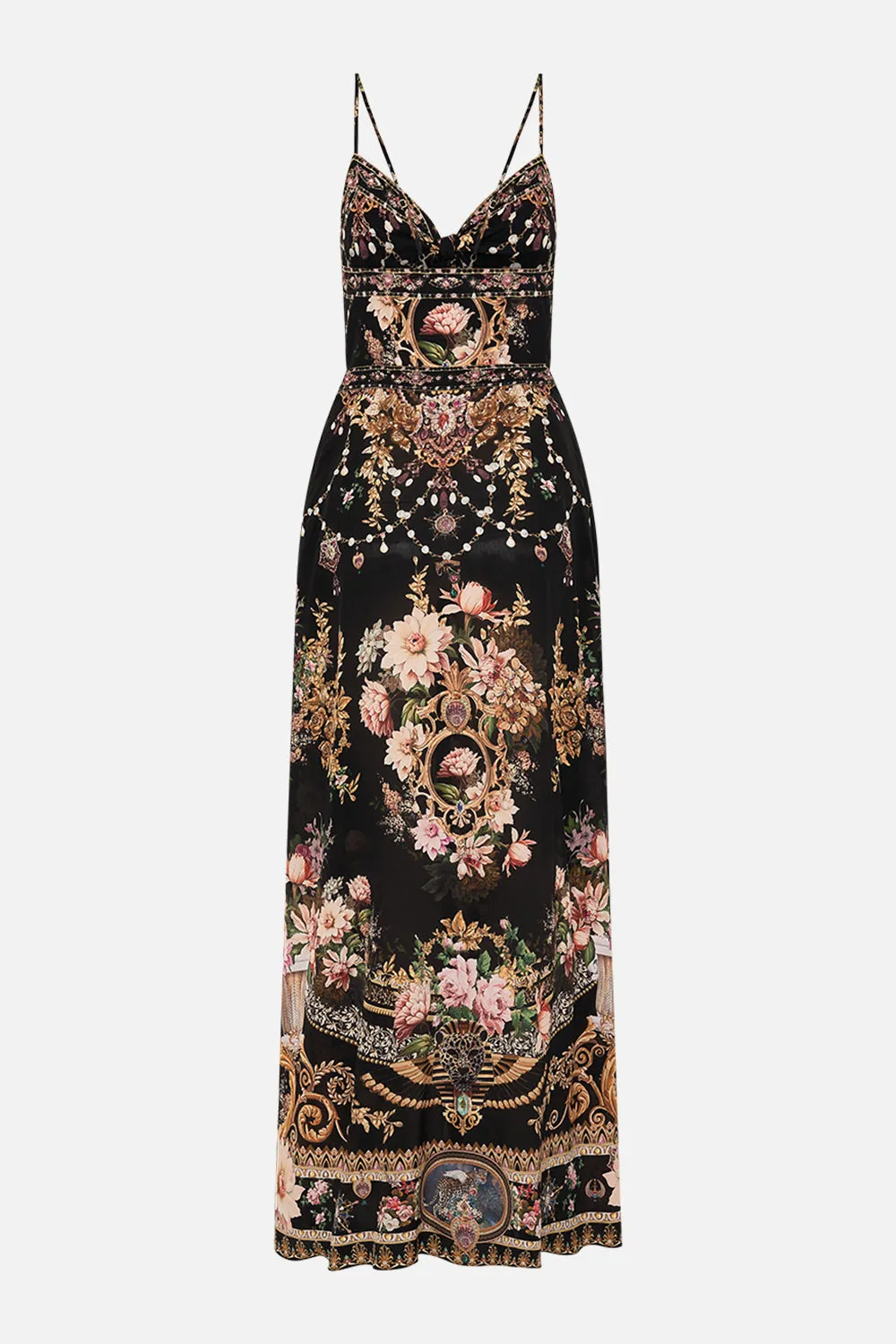 TIE FRONT CUT OUT MAXI DRESS DYNASTY DAZE