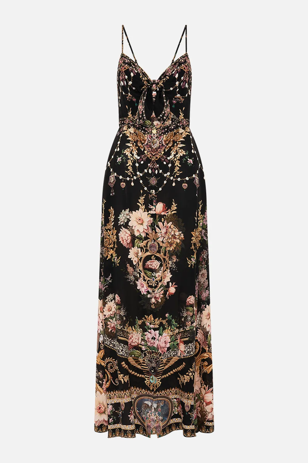 TIE FRONT CUT OUT MAXI DRESS DYNASTY DAZE