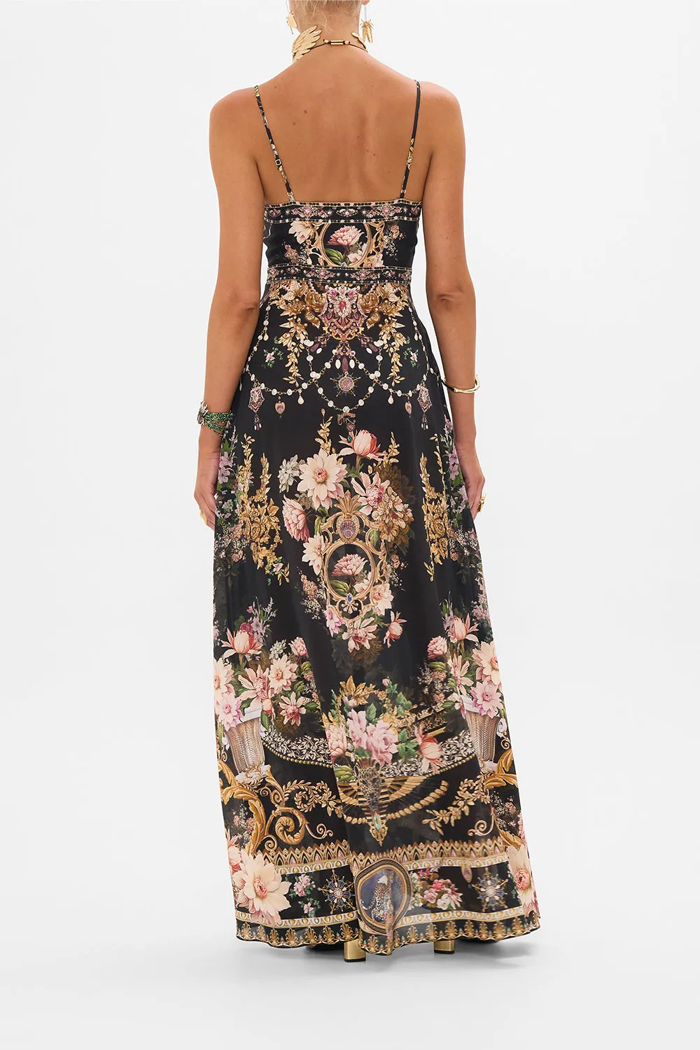 TIE FRONT CUT OUT MAXI DRESS DYNASTY DAZE