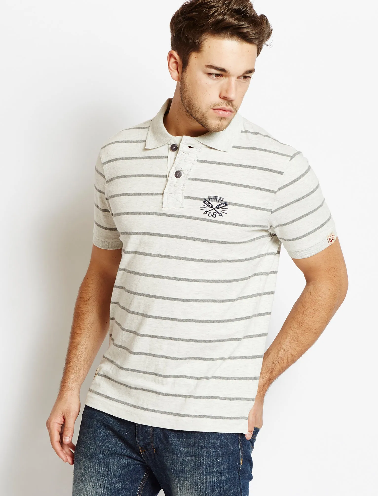 Tokyo Laundry Hanska blue polo shirt