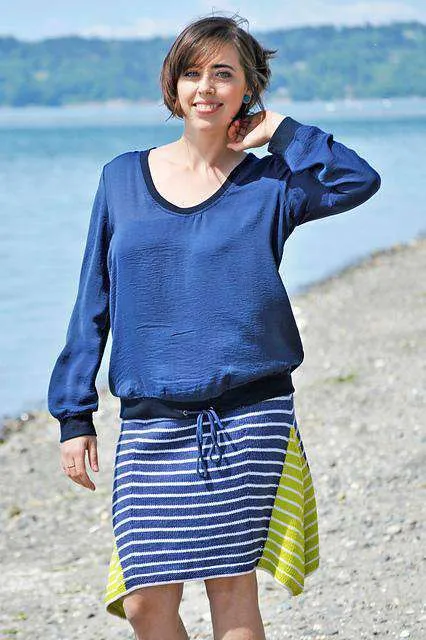 Triangle Striped Skirt by Gwen Bortner
