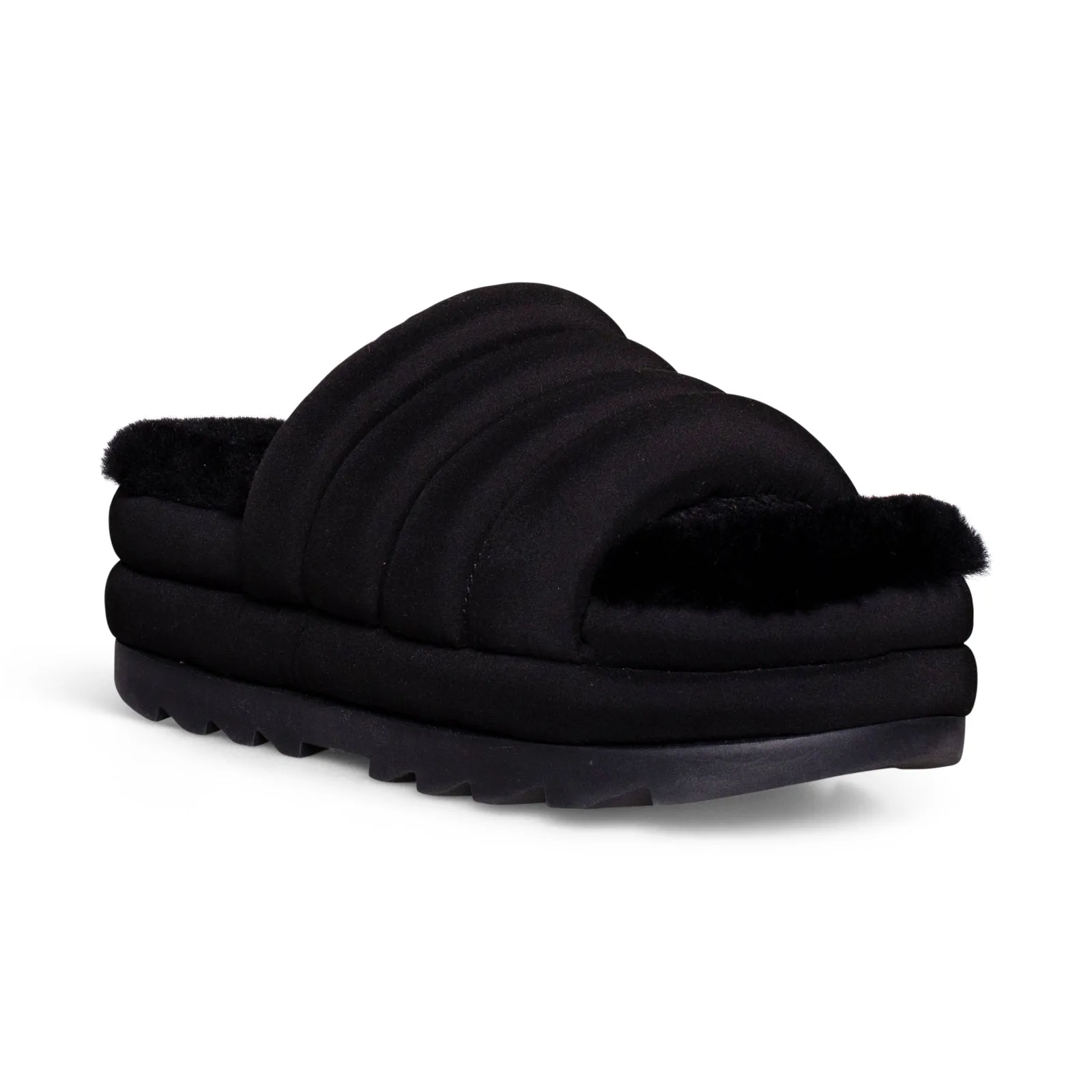 UGG Maxi Slide Black Slippers - Women's