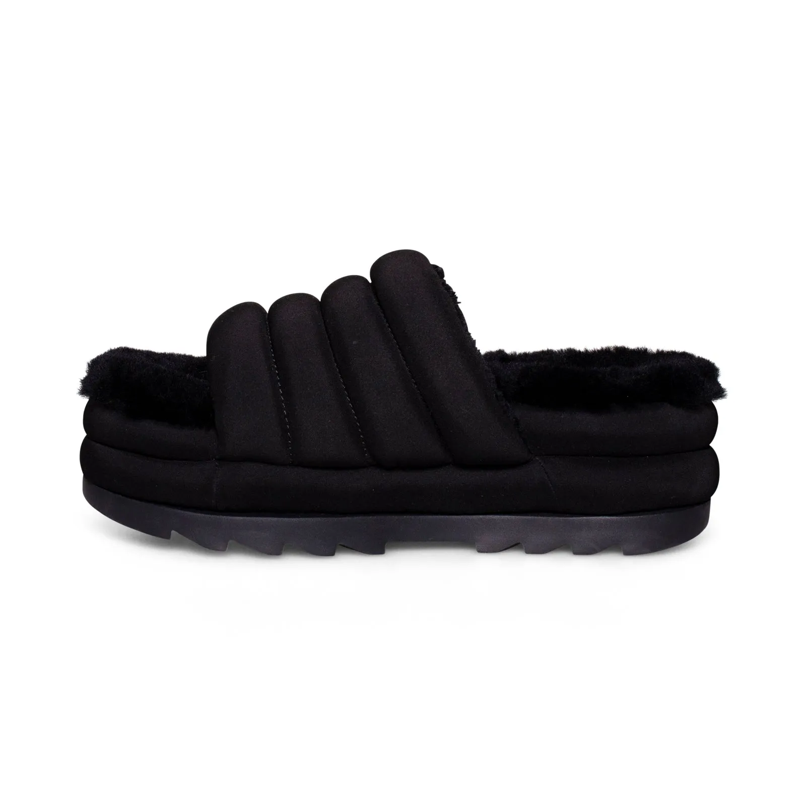 UGG Maxi Slide Black Slippers - Women's
