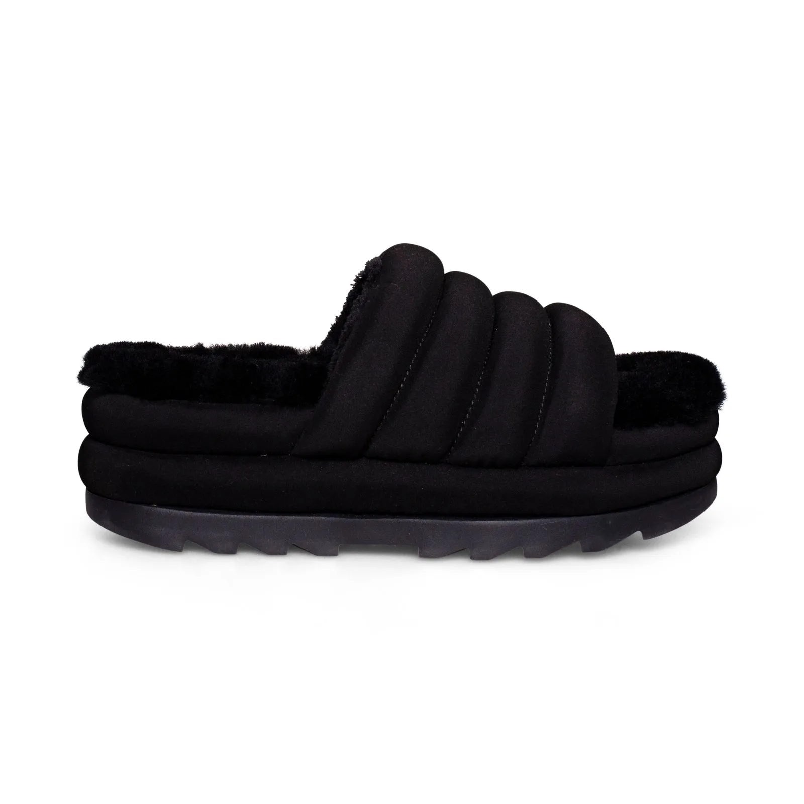 UGG Maxi Slide Black Slippers - Women's