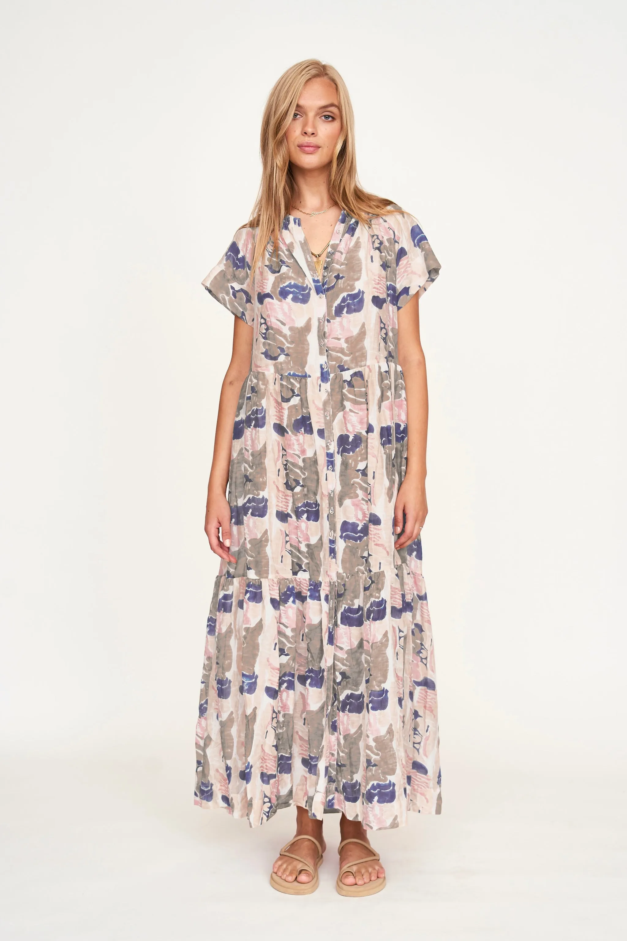 Vienna Maxi Dress in Reef in Shortcake