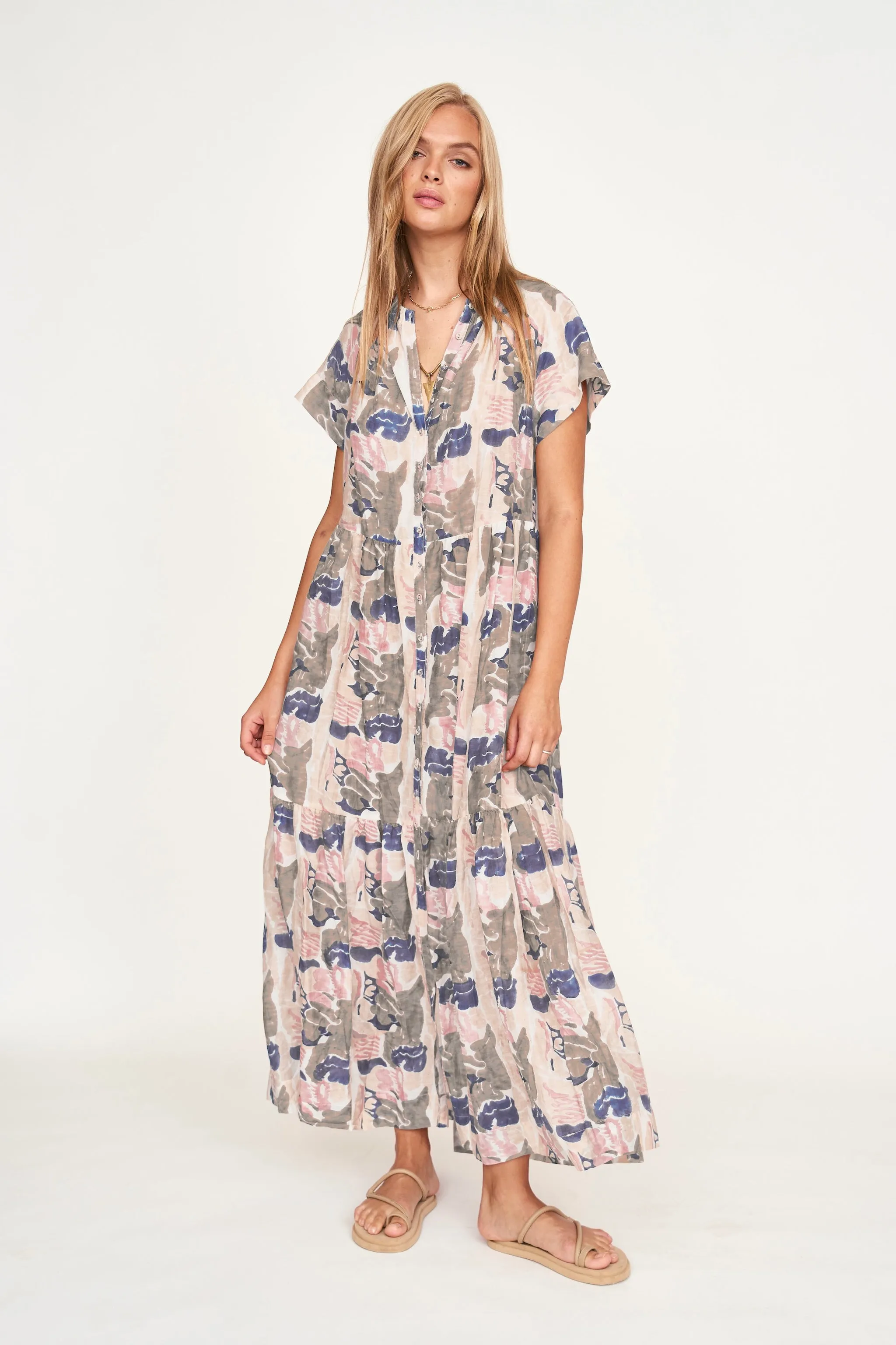 Vienna Maxi Dress in Reef in Shortcake