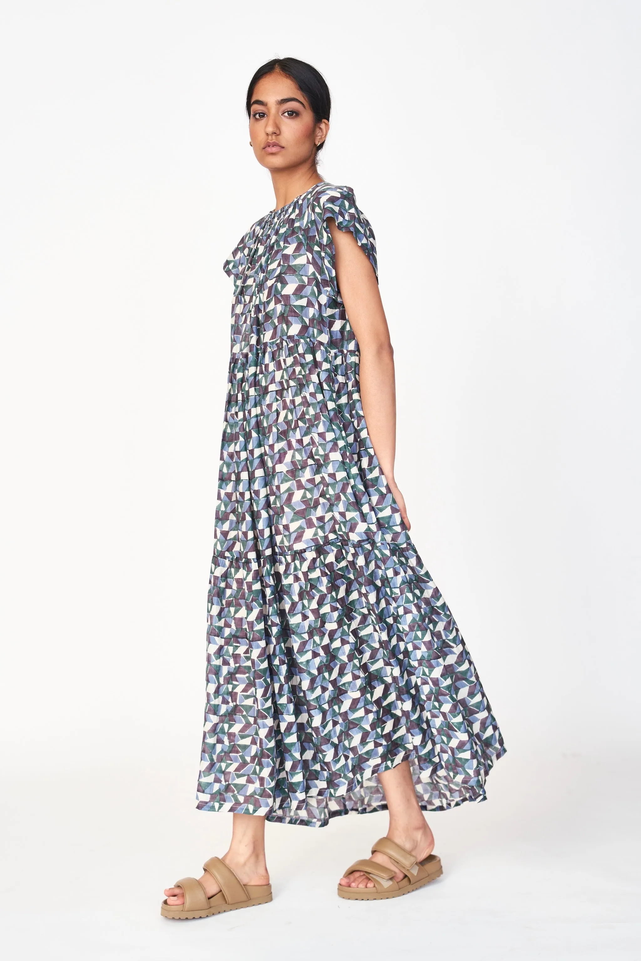 Vienna Maxi Dress in Seaglass in Aegean