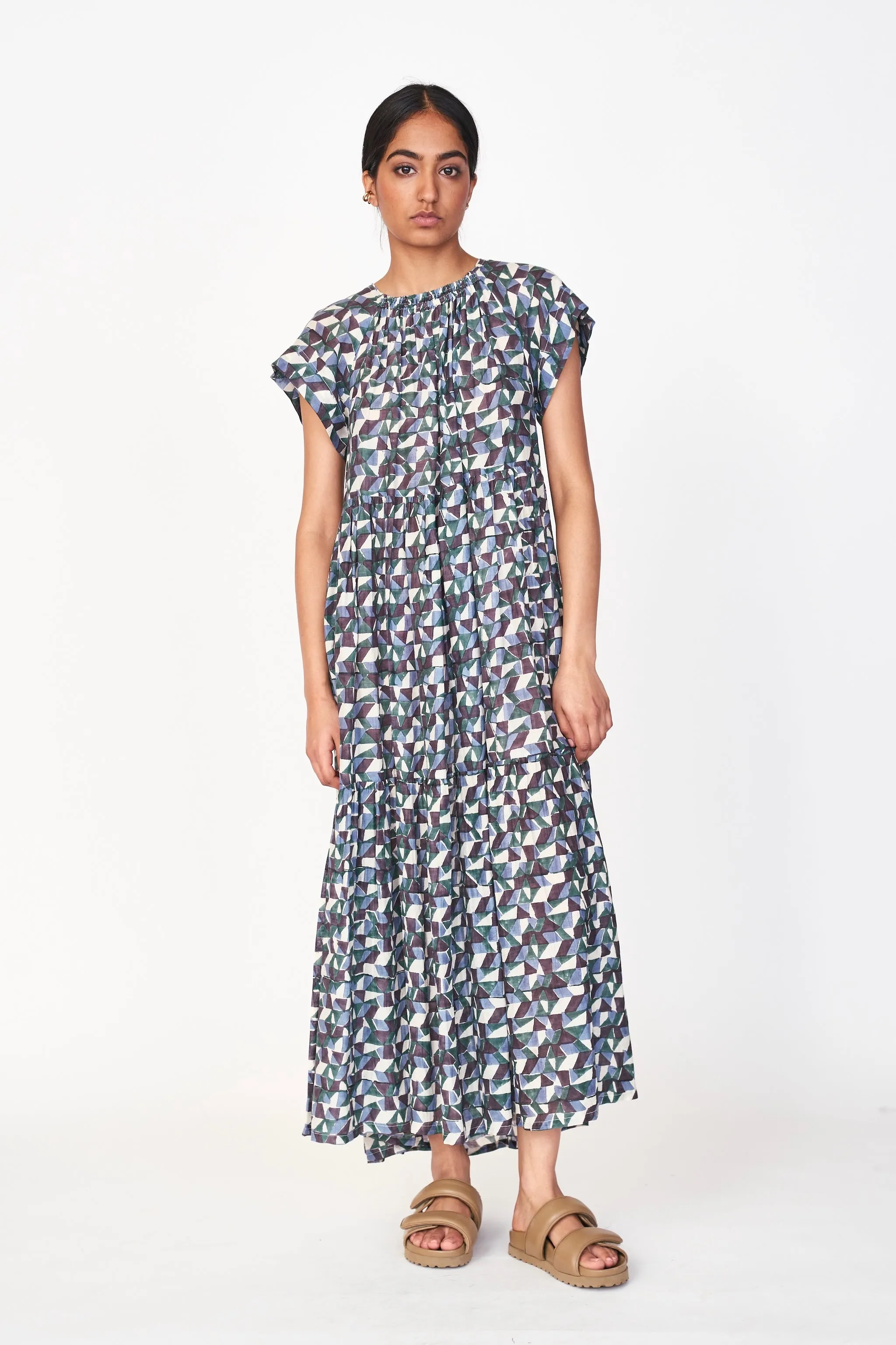 Vienna Maxi Dress in Seaglass in Aegean