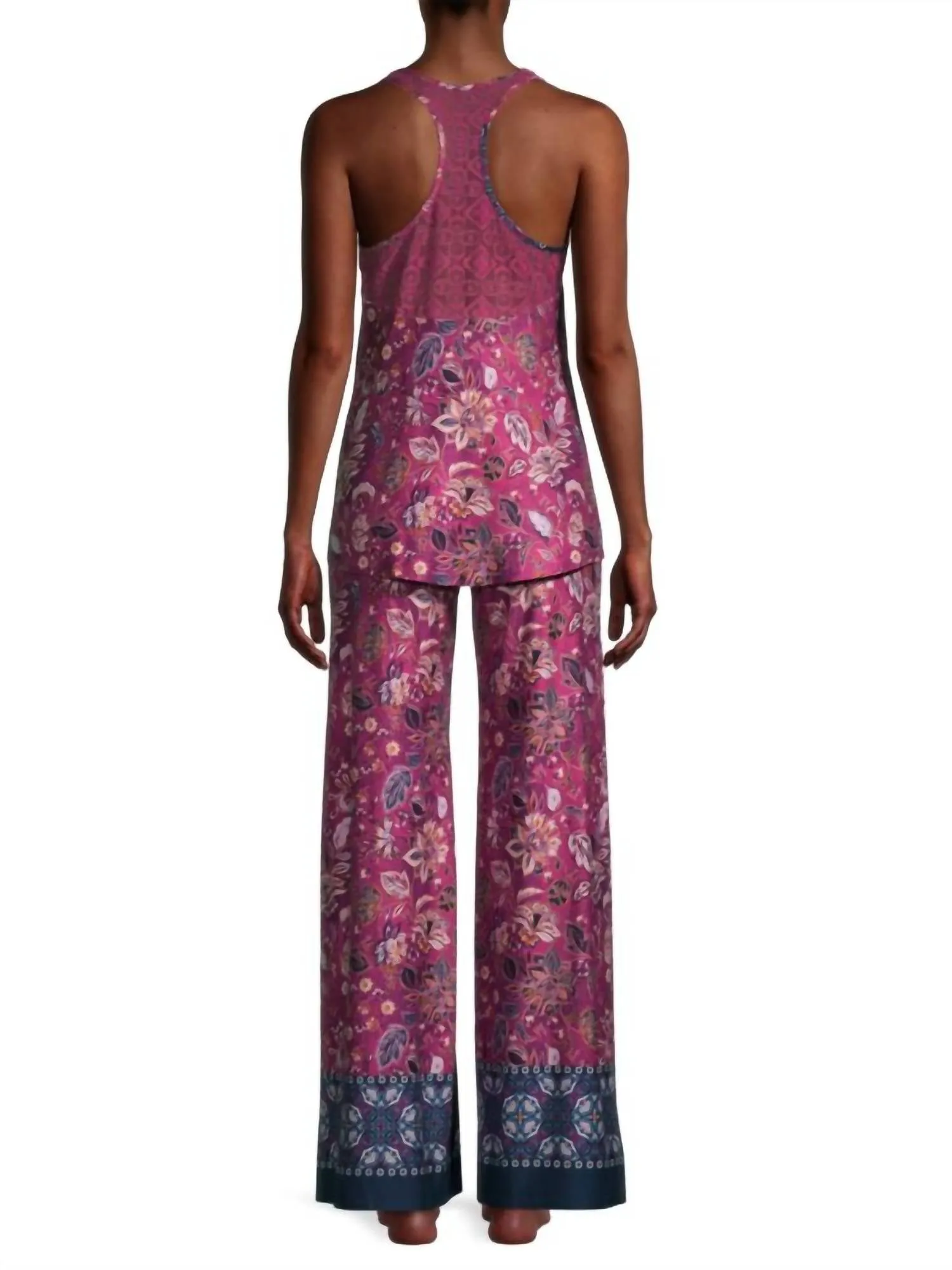 Waverly Two-Piece Pajama Set in Raspberry