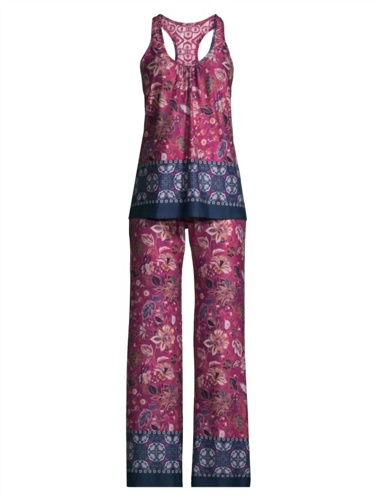 Waverly Two-Piece Pajama Set in Raspberry