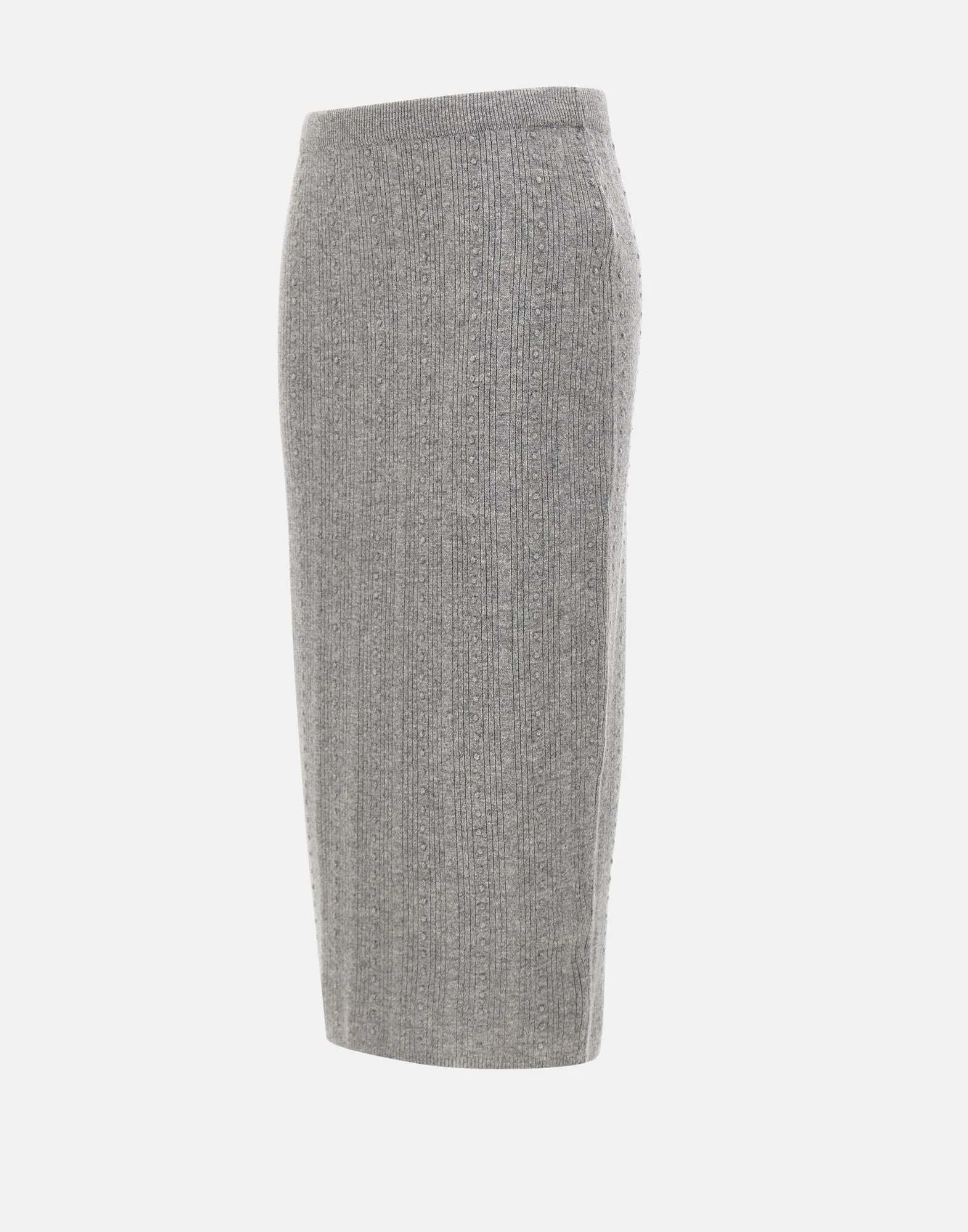 Wool Silk Cashmere Longuette Skirt