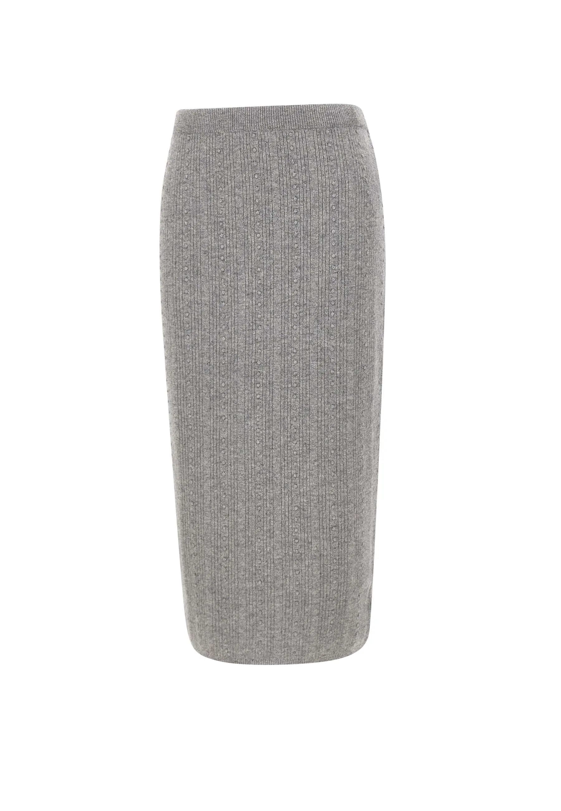 Wool Silk Cashmere Longuette Skirt