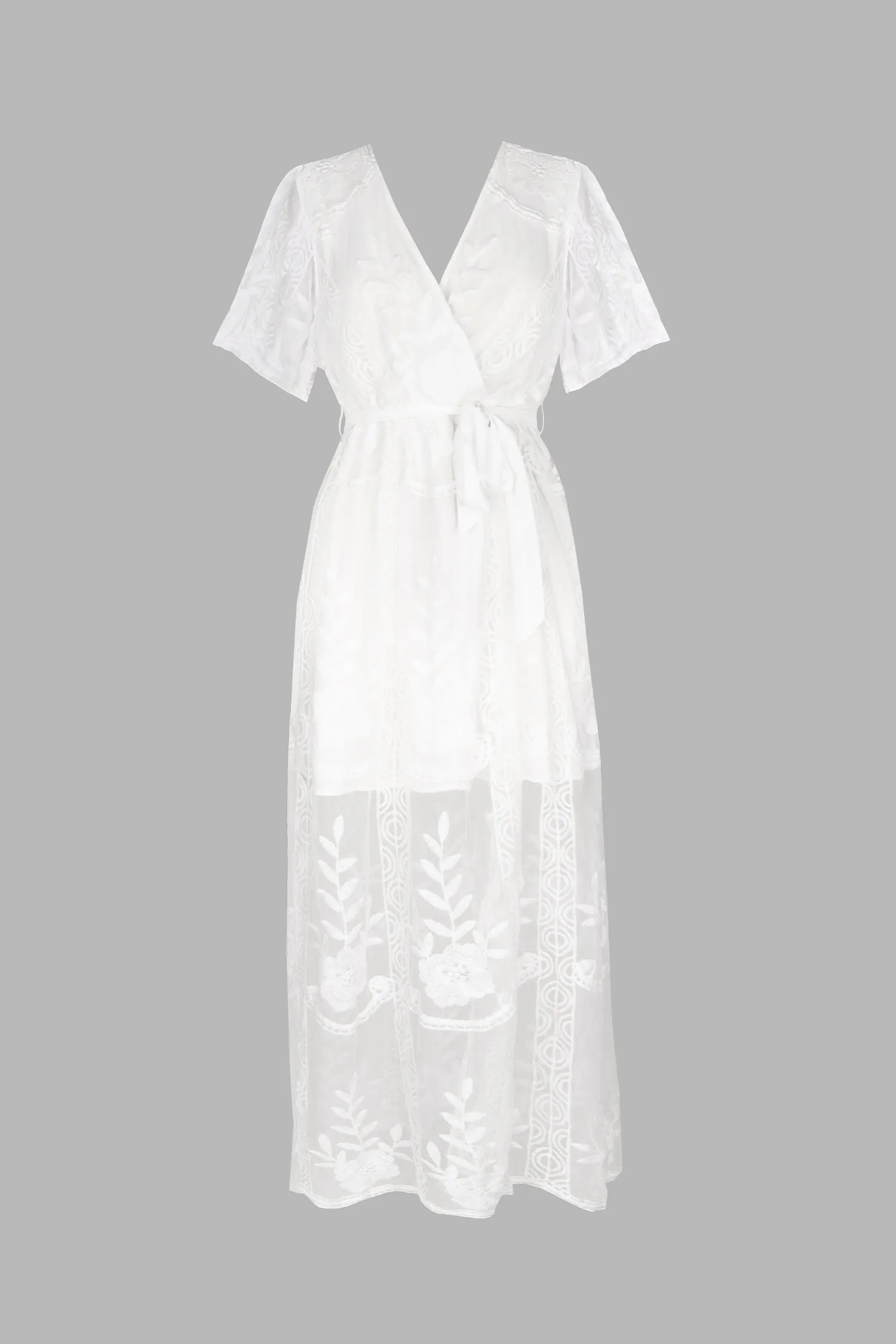 X Madison Beach Wedding Yours Forever Tiered Lace Maxi Dress