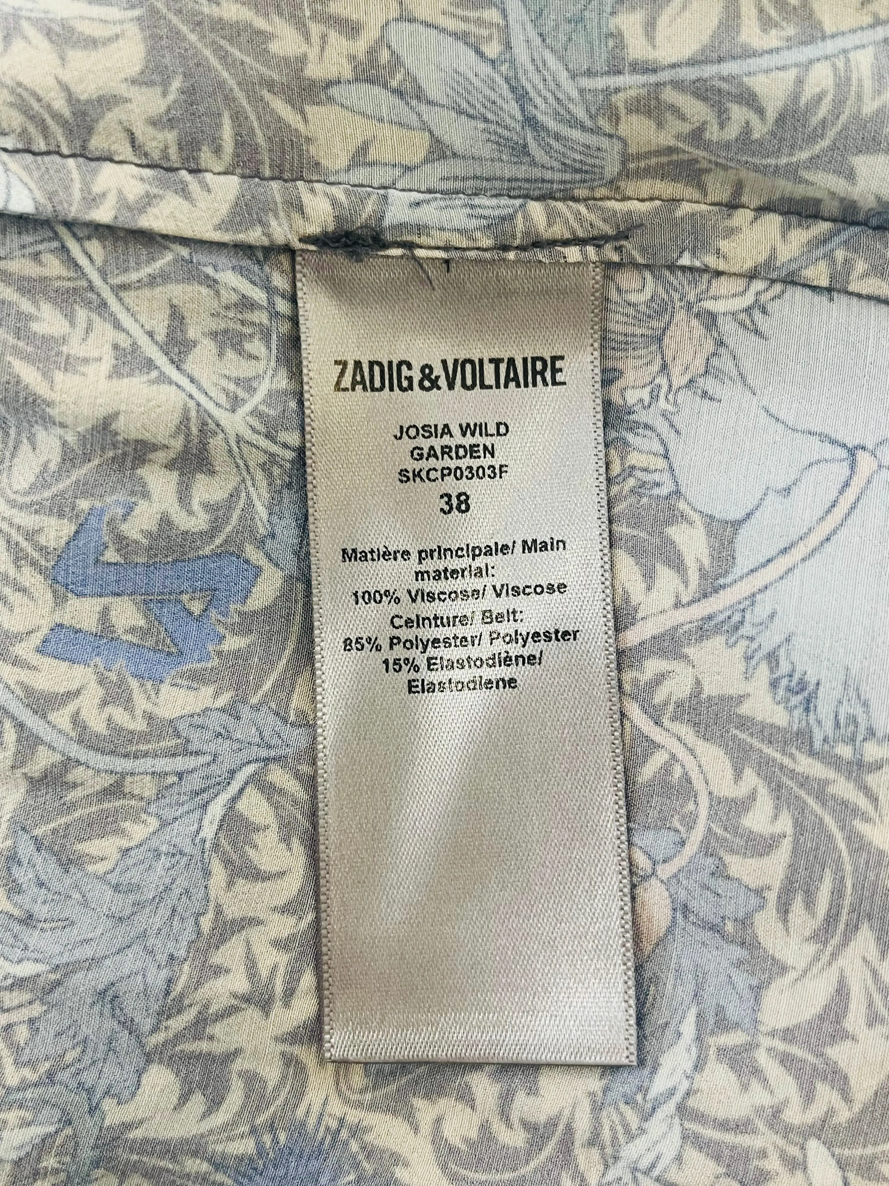 Zadig & Voltaire Wild Garden Maxi Skirt. Size 38FR
