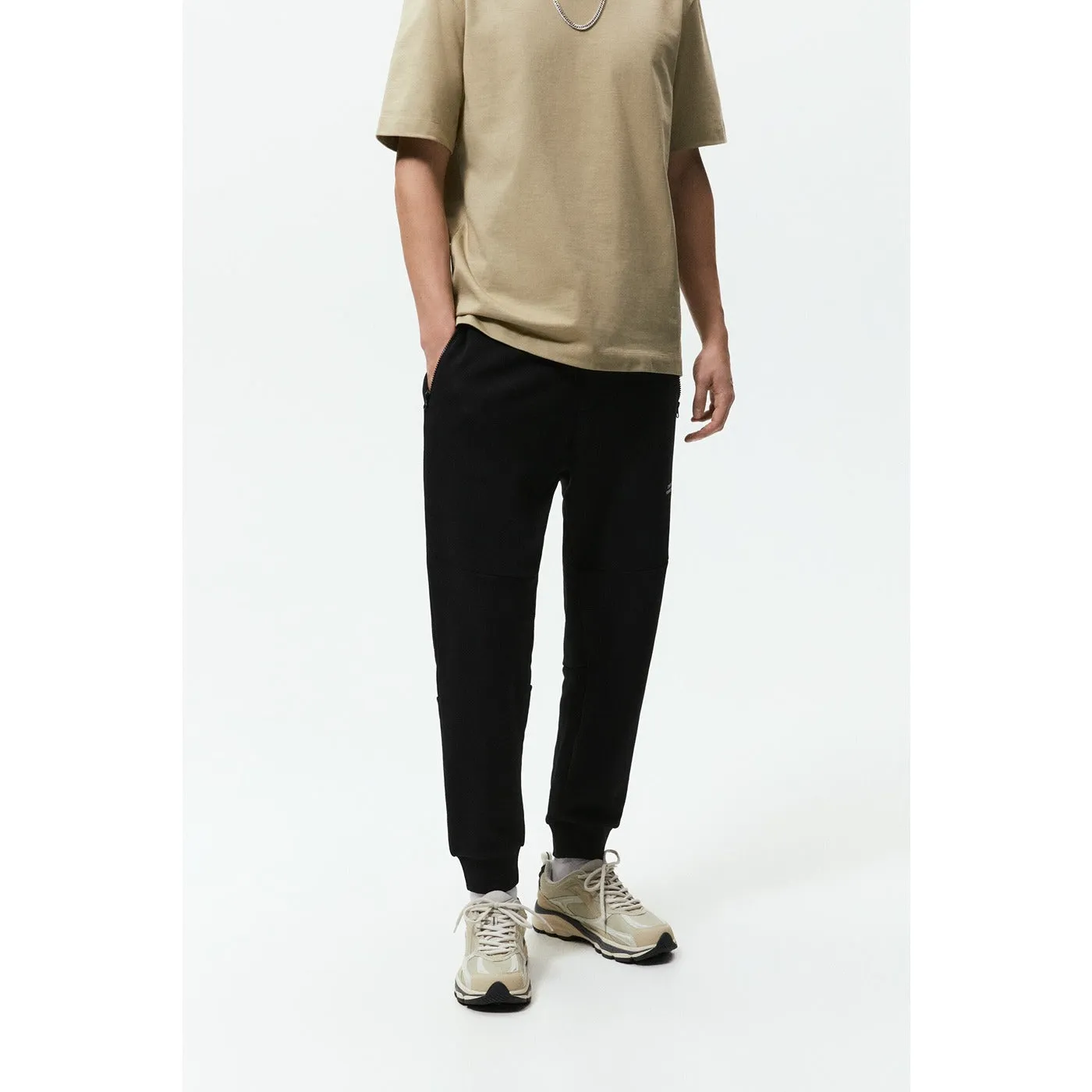 ZR Black Jogging Trousers with zips